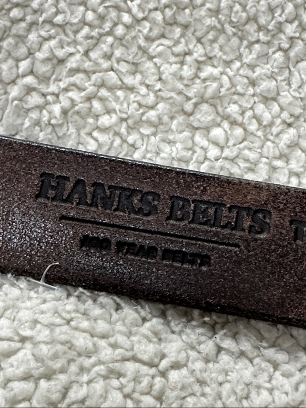 Hanks Belts The Everyday Men's Brown Thick Leather Belt. Made Is Usa. Size 50 — image 2 of 6